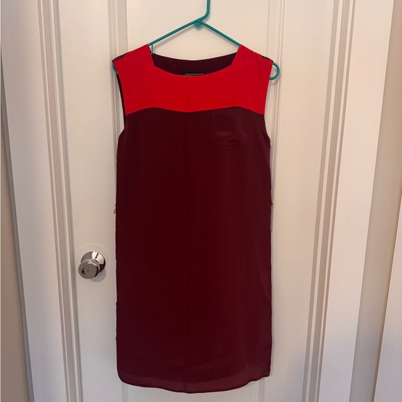 French Connection Maroon Silk Dress - Picture 1 of 5